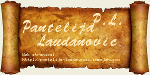 Pantelija Laudanović vizit kartica